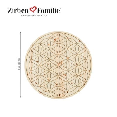 50cm "ZirbenBlume des Lebens" Wandbild