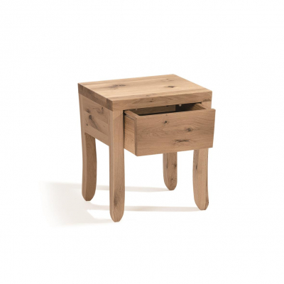 Nachtkonsole "GONDA" aus Kernbuche mit natur geölter Oberfläche (Ausstellungsware)