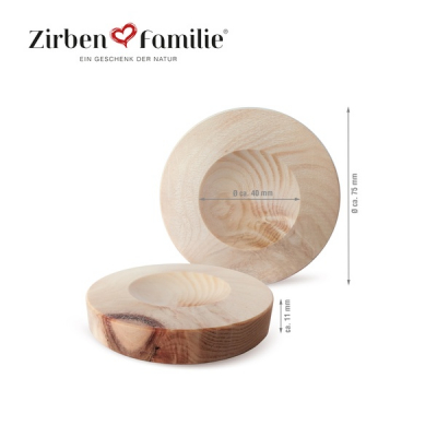 ZirbenFamilie-Ablageteller für 70mm ZirbenKugeln