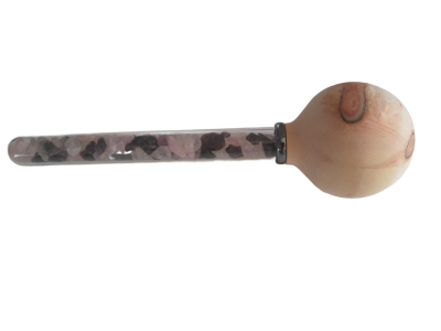 ZirbenFamilie-ZirbenKugel-EdelsteinStab mit sehr lebendiger Optik (ohne Wasserkaraffe)