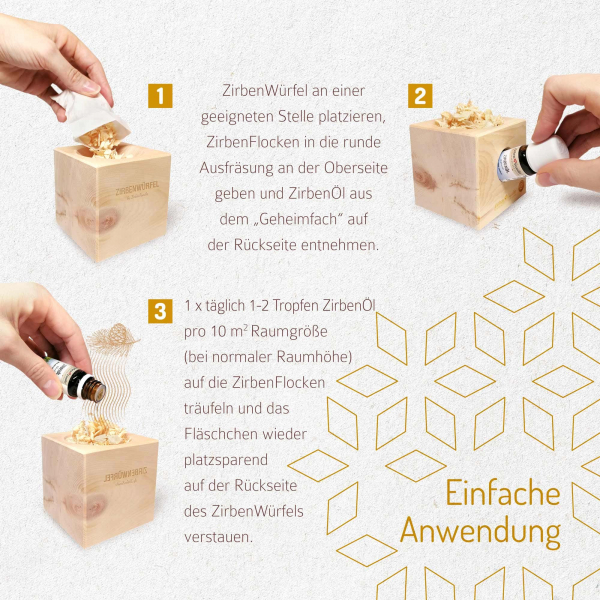 Aktion: ZirbenFamilie-ZirbenWürfel Set