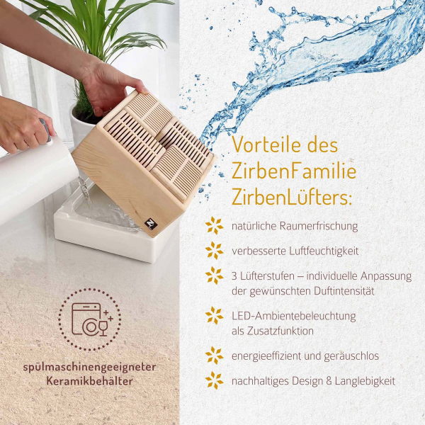 ZirbenLüfter® CUBE mini II, Luftreiniger für Räume bis 20m²