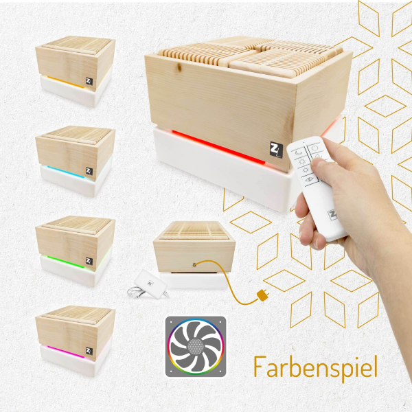 ZirbenLüfter® CUBE mini II, Luftreiniger für Räume bis 20m²