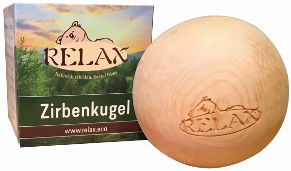 ZirbenKugel mit Logo-Gravur "Relax"