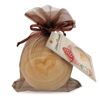 ZirbenFamilie-ZirbenKugel mit "Herz"-Gravur.
