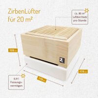 ZirbenLüfter® CUBE II mini, Luftreiniger für Räume bis 20m²